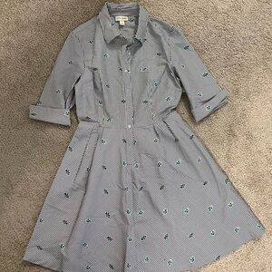 Striped Blue and White Dress